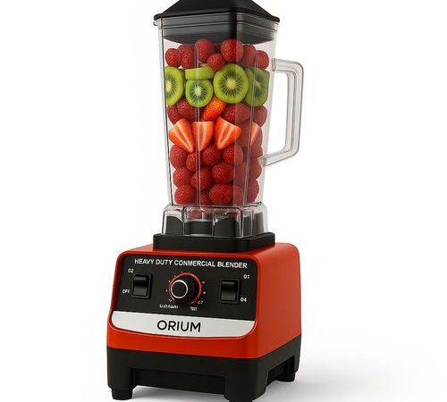Efokeke | Orium 2L Multifunctional Heavy Duty Commercial Blender – Black/Red