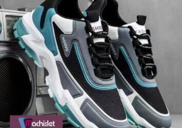 Efokeke|Machislet Men’s Sneakers Casual Shoes Running Shoes – Black Green