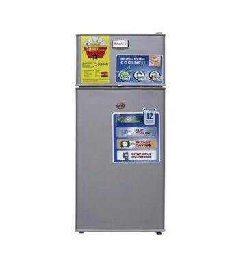 Efokeke|Nasco NASF2-90FL Double Door Table Top Fridge – 65 Liters – Silver