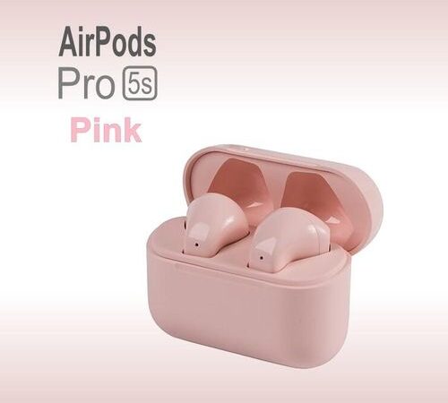 Efokeke | Pro5s wireless Bluetooth Headphone Stereo Sport Ear Buds-Pink