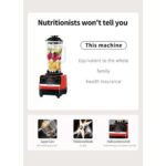 Efokeke | Orium 2L Multifunctional Heavy Duty Commercial Blender – Black/Red