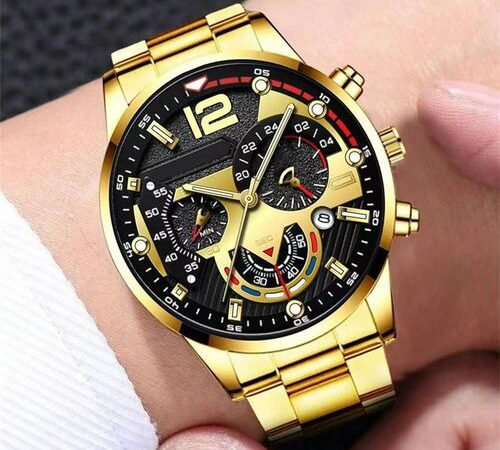 Efokeke | 2025 new model High-end Watch + Bracelet Dating Party Atmospheric watch – Gold