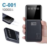 Efokeke | C Idea 10000mAh Black Cheap Long Standby Pøwerbank – With dual USB Output And A Type-C Output – Black