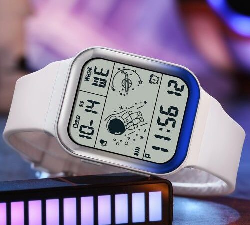 Efokeke | Electronic Watches for Men Women Digital Wristwatch – White