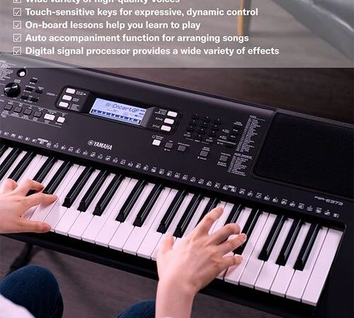 Efokeke | Yamaha Musical Keyboard With Adaptor PSR-E373Y – Black