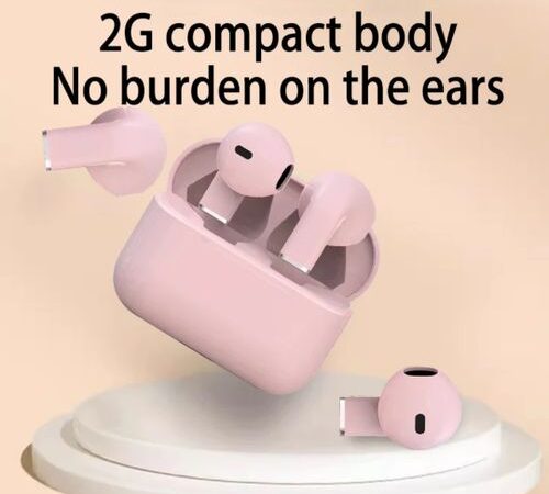 Efokeke | Pro5s wireless Bluetooth Headphone Stereo Sport Ear Buds-Pink