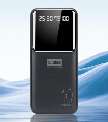 Efokeke|C Idea 10000mAh Black Cheap Long Standby Pøwerbank – With dual USB Output And A Type-C Output – Black