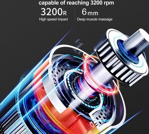 Efokeke | Handheld Fascia Massage Gun Muscle Relaxation With 4 Heads – Wine