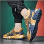 Efokeke | AIDAILU Men’s Sneakers Sports Basketball Shoes Outdoor Running Thick Sole – Brown