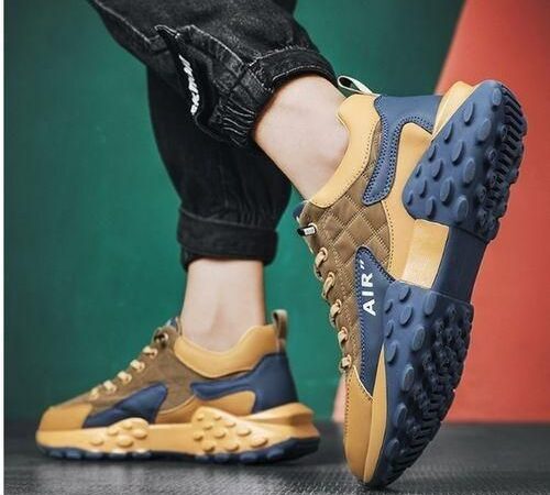 Efokeke | AIDAILU Men’s Sneakers Sports Basketball Shoes Outdoor Running Thick Sole – Brown