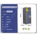 Efokeke | Nasco NASF2-90FL Double Door Table Top Fridge – 65 Liters – Silver