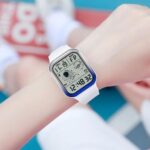 Efokeke | Electronic Watches for Men Women Digital Wristwatch – White