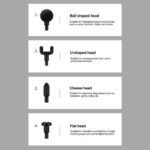 Efokeke | Handheld Fascia Massage Gun Muscle Relaxation With 4 Heads – Wine