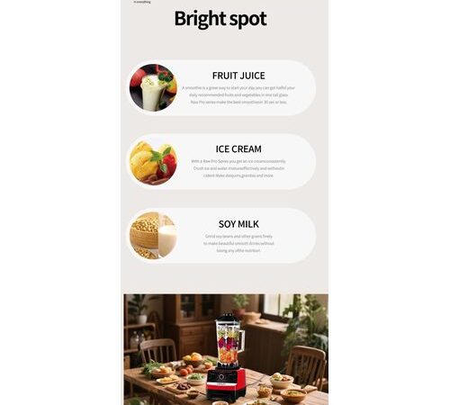 Efokeke | Orium 2L Multifunctional Heavy Duty Commercial Blender – Black/Red