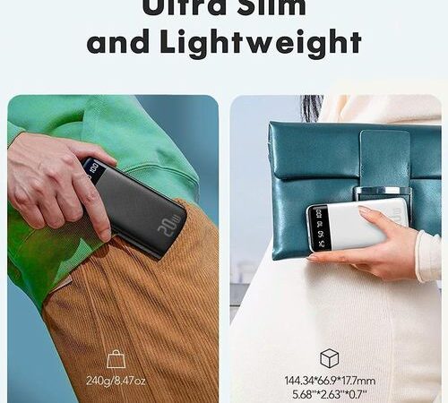 Efokeke | VIC ♛20000mAh Power Banks 74Wh Portable Fast Charge Ultra-Slim Battery Pack( Type-C Input )