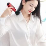 Efokeke | Handheld Fascia Massage Gun Muscle Relaxation With 4 Heads – Wine