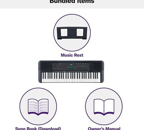 Efokeke | Yamaha Musical Keyboard With Adaptor PSR-E373Y – Black