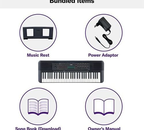 Efokeke | Yamaha Musical Keyboard With Adaptor PSR-E373Y – Black