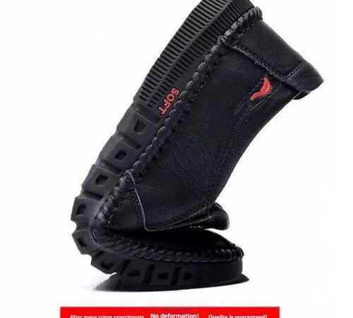 Efokeke | Men’s Formal Wedding Corporate Leather Shoes Slip On-Brown