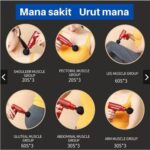 Efokeke | Handheld Fascia Massage Gun Muscle Relaxation With 4 Heads – Wine